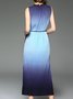 Elegant Printed Sleeveless Midi Dress